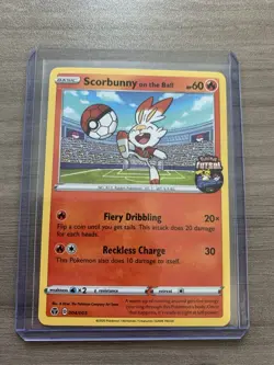 2021 Sword & Shield, Promos - Pokemon Futsal Promos 2020 Scorbunny on the Ball - Image 1