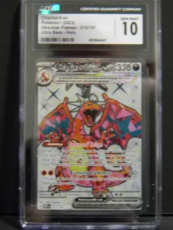 2023 Pokemon Obsidian Flames Charizard Ex Ultra Rare Holo #215 CGC 10 215/197 - Image 1