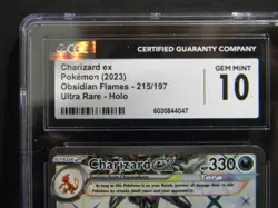 2023 Pokemon Obsidian Flames Charizard Ex Ultra Rare Holo #215 CGC 10 215/197 - Image 2