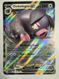 Pokemon TCG Oinkalogne Ex Scarlet & Violet BASE Set 158/198 Holo Double Rare - Image 1