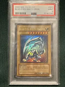 Yu-Gi-Oh! PSA 9 2002 Blue-Eyes White Dragon SDK-001 Ultra Rare Kaiba Holo MINT - Image 1