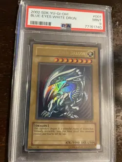 Yu-Gi-Oh! PSA 9 2002 Blue-Eyes White Dragon SDK-001 Ultra Rare Kaiba Holo MINT - Image 4