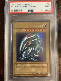 Yu-Gi-Oh! PSA 9 2002 Blue-Eyes White Dragon SDK-001 Ultra Rare Kaiba Holo MINT - Image 5