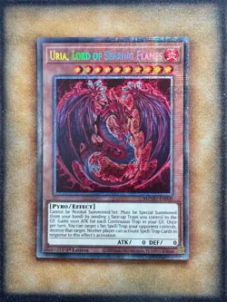 Yugioh Uria, Lord of Searing Flames MZMU-EN000 Starlight Rare 1st Ed NM - Image 1