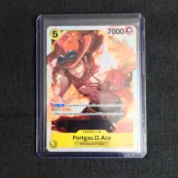 One Piece: English Yellow Rush "Portgas D Ace" ST13-011 Foil SR "Portgas.D.Ace" - Image 1