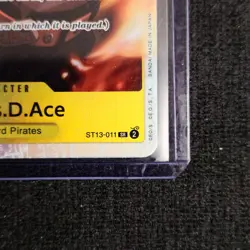 One Piece: English Yellow Rush "Portgas D Ace" ST13-011 Foil SR "Portgas.D.Ace" - Image 4