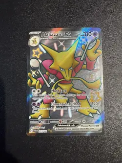 Pokemon Card TCG - Alakazam ex 215/091 Ultra Rare Shiny Paldean Fates Near Mint - Image 1