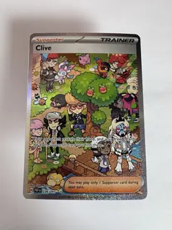 Pokemon TCG Clive Card 227/091 Paldean Fates SIR Ultra Rare Near Mint - Image 1