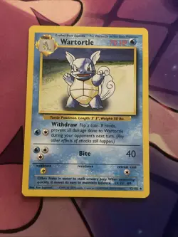 Pokemon TCG Wartortle Base Set Regular Card 42/102 - Image 1