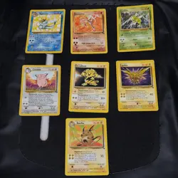 Vintage Pokemon TCG Non-Holo Rare Bundle x 7 Cards Jungle Fossil Base - Image 1