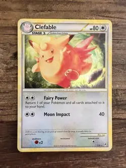 Clefable Pokemon Card Lot Jungle 17/64 (x2) + Call of Legends 1/95 Holo Rare - Image 3