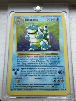 Blastoise Base Set 002/102 Shadowless Unlimited Edition Holo Card LP/MP - Image 1