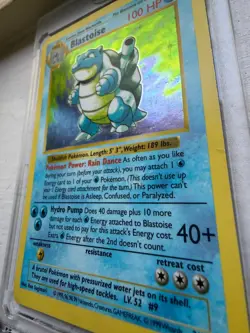 Blastoise Base Set 002/102 Shadowless Unlimited Edition Holo Card LP/MP - Image 4