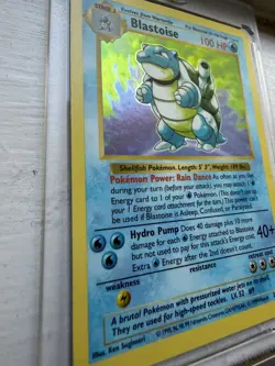 Blastoise Base Set 002/102 Shadowless Unlimited Edition Holo Card LP/MP - Image 5