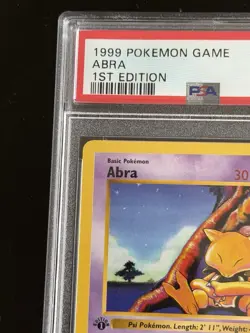 Pokemon PSA 10 GEM MINT Abra 1st Edition Base Set Shadowless 1999 Card 43/102 - Image 2