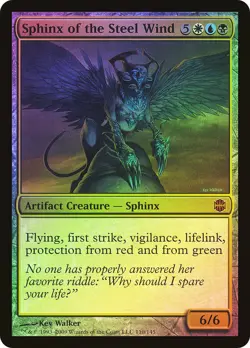 MTG FOIL Sphinx of the Steel Wind - Alara Reborn #110 - Image 1