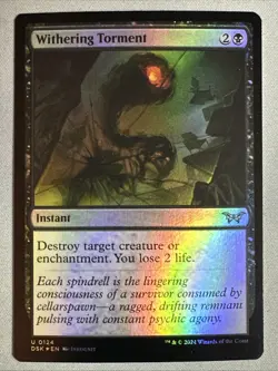 MTG / Withering Torment / DSK / #124 / FOIL / Uncommon / NM - Image 1