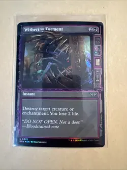 MTG Withering Torment DSK 0313 U NM FOIL Showcase - Image 2