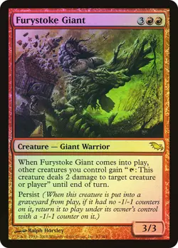 MTG FOIL Furystoke Giant - Shadowmoor #093 - Image 1