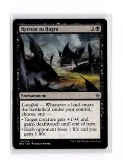 Retreat to Hagra Battle for Zendikar MP Moderately Played - Image 1