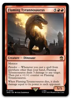 Flaming Tyrannosaurus #85 (NM) Doctor Who WHO Magic MTG - Image 1