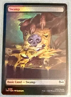 Swamp #255 - Foil - Basic Land - MTG TMNT - NEAR MINT - Image 1