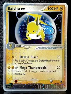 🌀SWIRL🌀 Pokemon Raichu EX Sandstorm Card 98/100 Ultra Rare Holo - Image 1