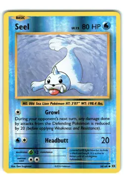 Pokemon TCG Seel 28/108 XY Evolutions reverse holo NM/LP - Image 1