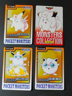 Pokemon Card Japanese Clefable 036 Bandai Carddass Clefairy 035 Wigglytuff eb139 - Image 1