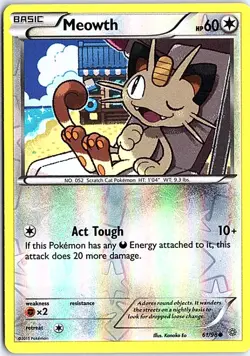 Meowth XY - Ancient Origins 61/98 LP Reverse Foil Pokemon - Image 1