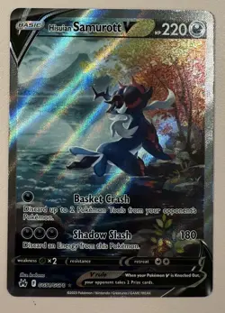 POKEMON TCG Hisuian Samurott V GG51/GG70 Crown Zenith: Galarian Gallery Holo - Image 1