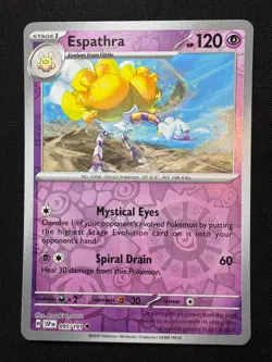 Espathra 095/191 Reverse Holo Uncommon LP - Pokemon S&V Surging Sparks SSP - Image 1