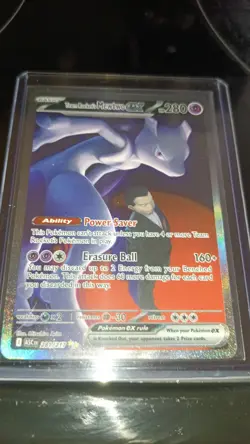 Pokemon Basic Team Rocket's Mewtwo EX 281/217 Ascending Heroes SIR M/NM - Image 1
