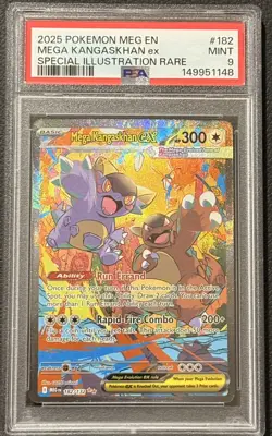Mega Kangaskhan ex 182/132 PSA 9 Special Illustration Rare Pokemon - Image 1
