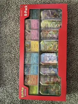 New & Sealed Pokemon TCG Prismatic Evolutions Costco Mini Tins 8 Pack - Image 3
