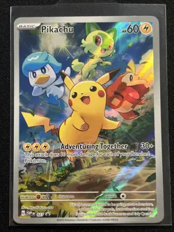 Pikachu SVP027 Paldea Evolved EN Black Star Promo Holo SVP EN 027 Pokemon TCG - Image 1