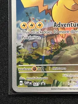 Pikachu SVP027 Paldea Evolved EN Black Star Promo Holo SVP EN 027 Pokemon TCG - Image 2