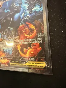 mega charizard x ex 125/094 mega Charizard pokemon Crinkle ERROR - Image 2