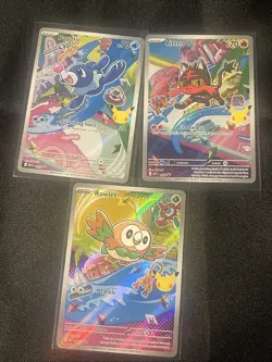 Pokemon First Partner Illustration Collection Series 1 Alolan Starters Promo Set - Image 1
