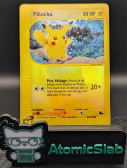 Pokemon TCG Pikachu 84/144 Skyridge Reverse Holo Rare Vintage E-Reader WOTC (MP) - Image 1