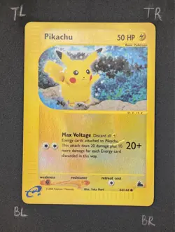 Pokemon TCG Pikachu 84/144 Skyridge Reverse Holo Rare Vintage E-Reader WOTC (MP) - Image 3