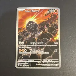 Pokemon TCG Paldean Tauros Illustration Rare Holo 218/193 SV02 130 HP 2023 - Image 1