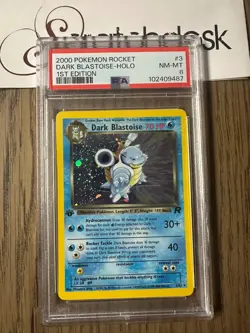 PSA 8 - Pokemon DARK BLASTOISE 3/82 - TEAM ROCKET 1st Edition - Holo NEAR MINT - Image 1