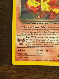 Rocket's Moltres - 12/132 Gym Heroes Unlimited Holo Rare Pokemon - LP - Image 5