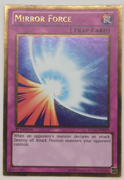 Mirror Force - PGLD-EN059 - Gold Rare 1st Edition Yugioh x 3 - Image 1