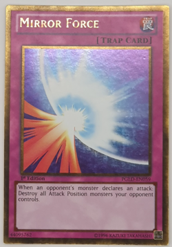 Mirror Force - PGLD-EN059 - Gold Rare 1st Edition Yugioh x 3 - Image 5