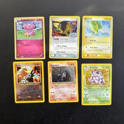 Lot Of 6 Vintage Holographic Pokemon Cards LP-NM - Image 2