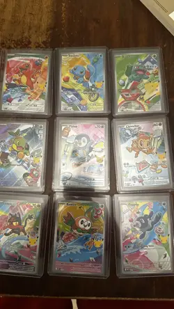 Pokemon First Partner Illustration Collection Series 1 Promo Set - 9 Cards - NM - Image 1