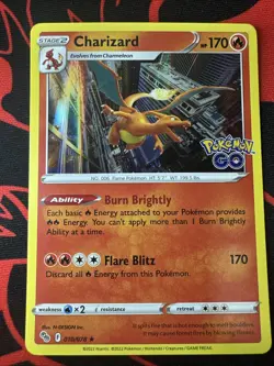 Pokemon Charizard 010/078 Pokemon GO Holo Rare Stage 2 170HP TCG Card English - Image 1
