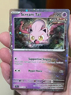 POKEMON SCREAM TAIL #077/162 UNCOMMON COSMOS HOLO TEMPORAL FORCES NM CARD - Image 1
